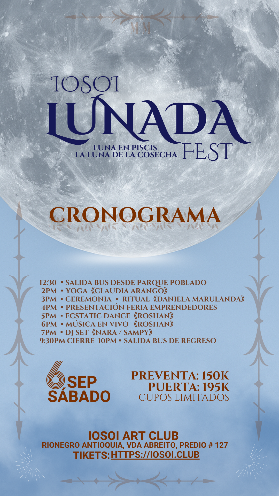 Historias Portada y Cronograma Lunada Fest